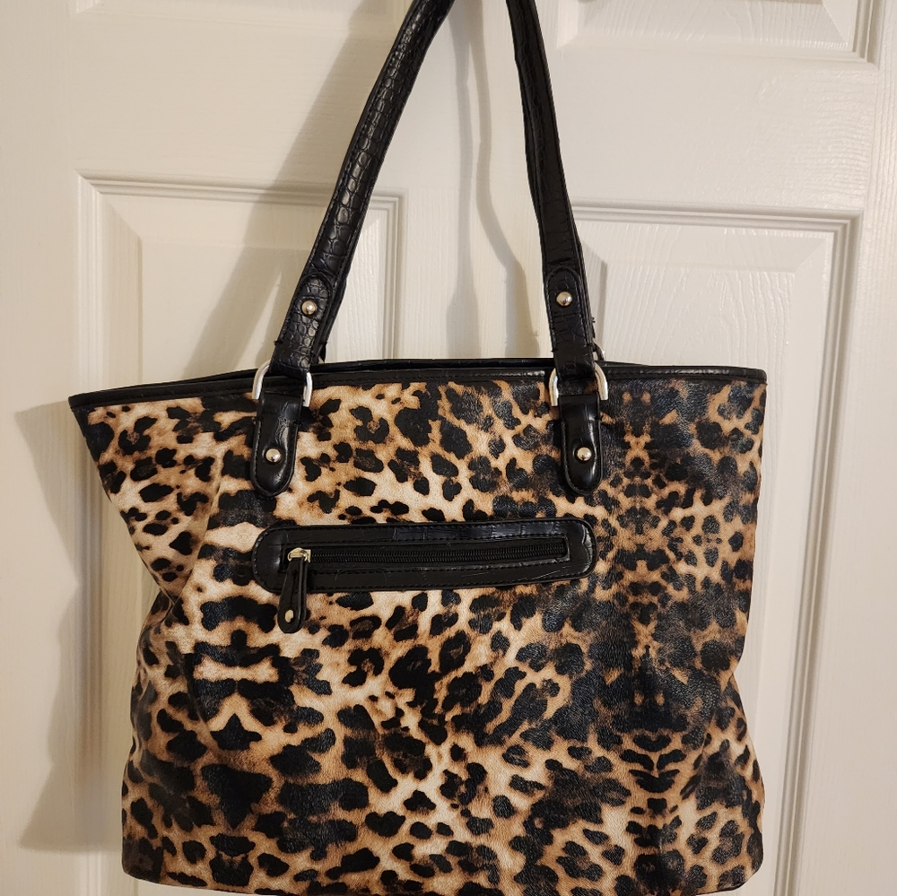 Wilson's Leather cheetah tote bag